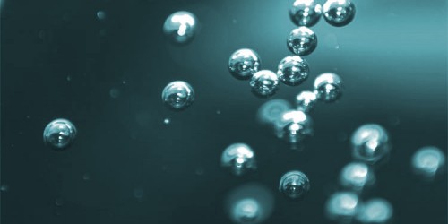 Bubles suspended in water